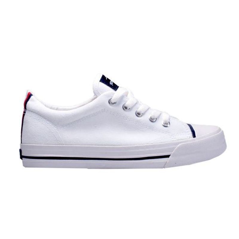 Zapatillas topper blancas de lona hot sale