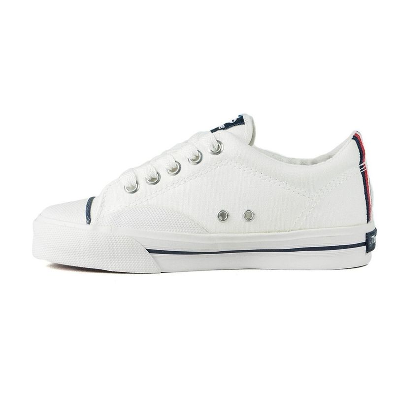 Zapatillas topper blancas online de lona