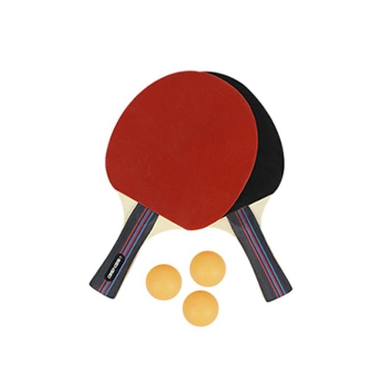 Set 2 Raquetas 2 Pelotas Y Red De Ping Pong Adaptable Orig.