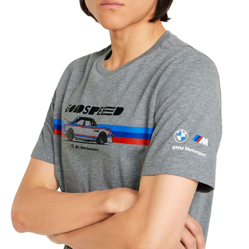 Camiseta estampada de automóvil de BMW M Motorsport para hombre